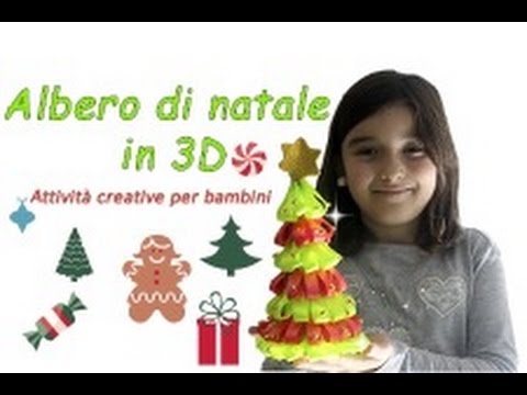 Albero Di Natale 3d In Cartone Lavoretti Creativi Di Natale Youtube