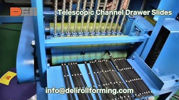 Telescopic channel drawer slide production line (with semi-auto assembly) #rollformingmachine