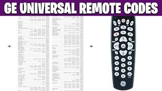 GE Universal Remote Codes: How to Program Any Device (Code List + Auto Search)