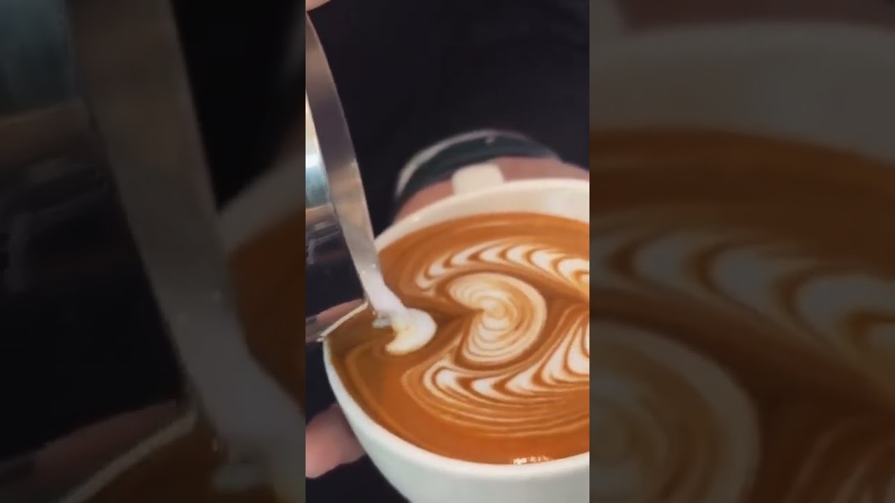 Wing Heart 💓 Latte Art | Coffee Latte Art #shorts #barista #latteart #coffee