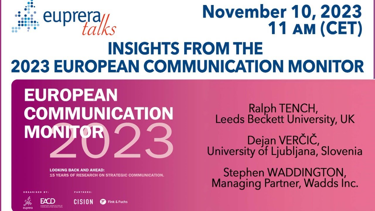 #EUPRERAtalks - Insights from the European Communication Monitor 2023 ...