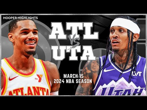 Atlanta Hawks vs Utah Jazz Full Game Highlights | Mar 15 | 2024 NBA Season
