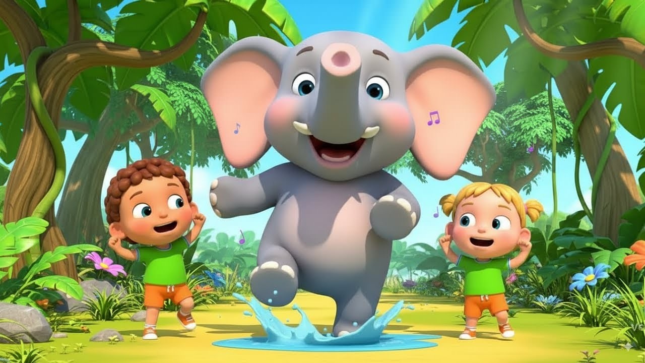 Canzone dell’Elefante 🐘| Filastrocca Divertente | Ballo con Animali | Canzoni e cartoni per Bambini