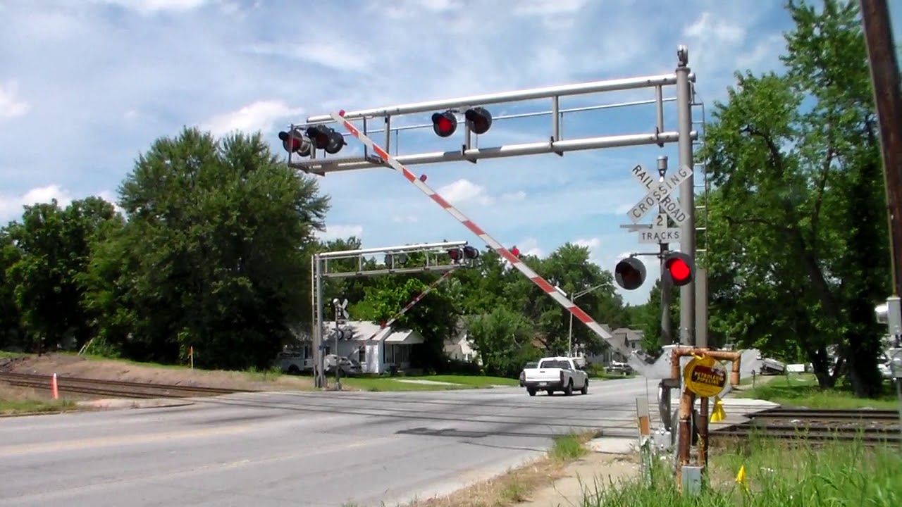 (Vault Classics) Amtrak 311 passes by Sterling Ave railroad crossing In