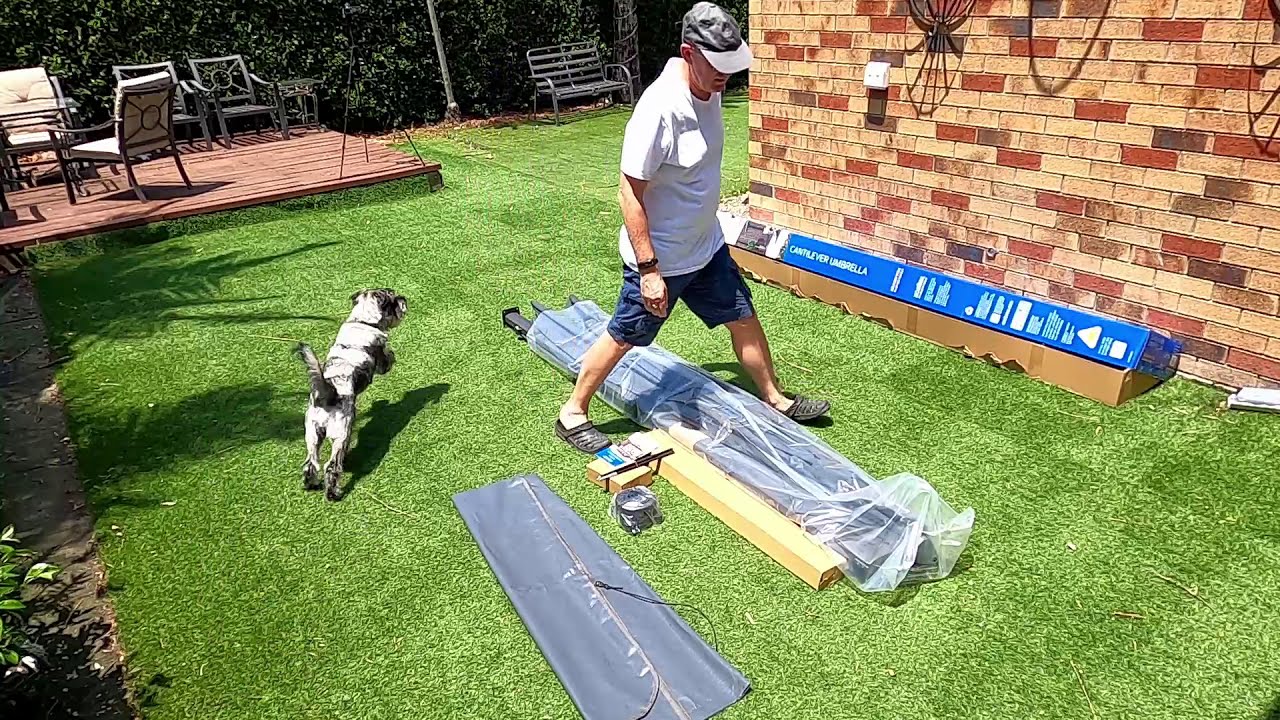 Cantilever umbrella how to create shade on a deck with a 3m X 4m