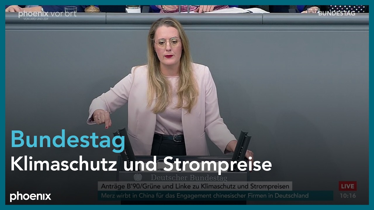 Bundestagsdebatte zu Klimaschutz und Strompreisen am 26.02.26