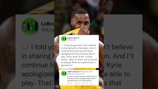 Lebron James Tweets And Defends Kyrie Irving