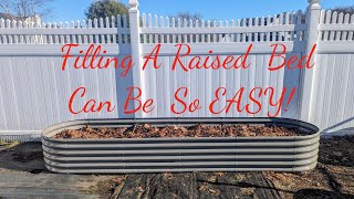 How to fill a raised garden bed in a most easy and eco-friendly way#hugelkultur #raisedbed