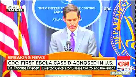 CDC confirms the first Ebola case diagnosed in US