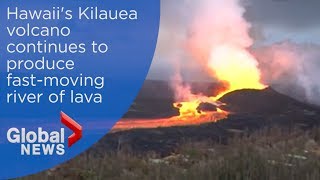 New aerial footage of Kilauea volcano released as lava flow hits 45 days