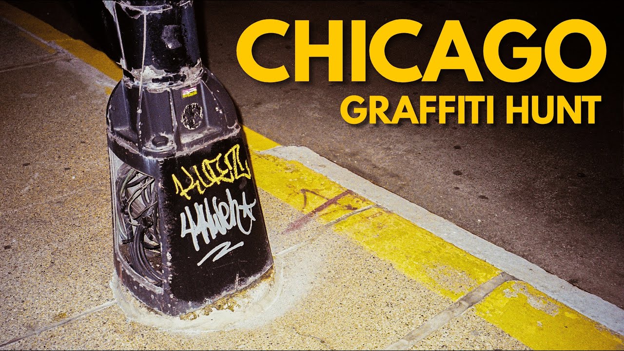 Night Time GRAFFITI HUNT in Chicago w/ 35mm Film