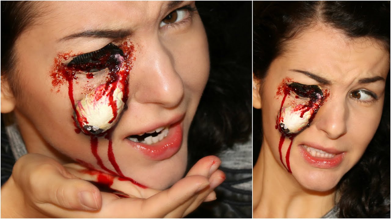 Pop Out Missing Eye Special FX Halloween Makeup Tutorial YouTube