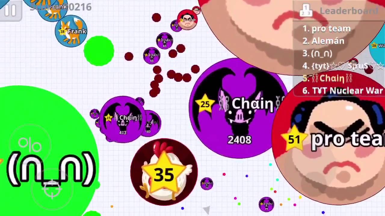 Agar.io Mobile Pro Team 20K Mass 1st Place (Pro Gameplay)