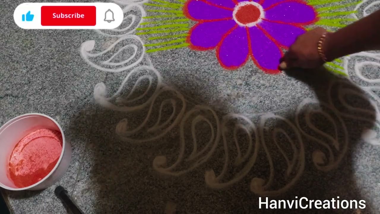 Beautiful easy rangoli designs || friday rangoli designs ||simple side borders for muggulu||festival