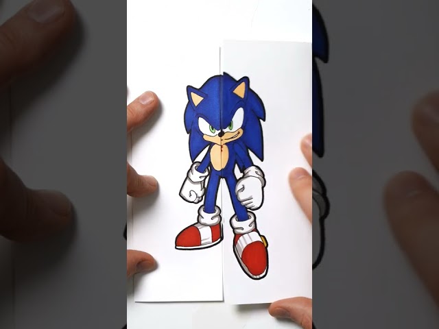 Sonic / Sonic exe #shorts #sonic #sonicexe #fnf #howtodraw #toonymoonyart #fnf #papercraft #lol #fun class=