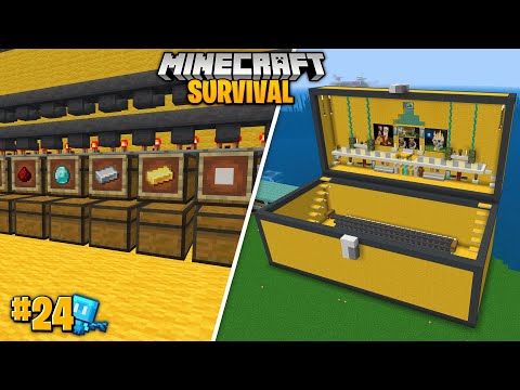 #24 I Made A Sorting System Storage Room in Minecraft | MCPE Survival ...