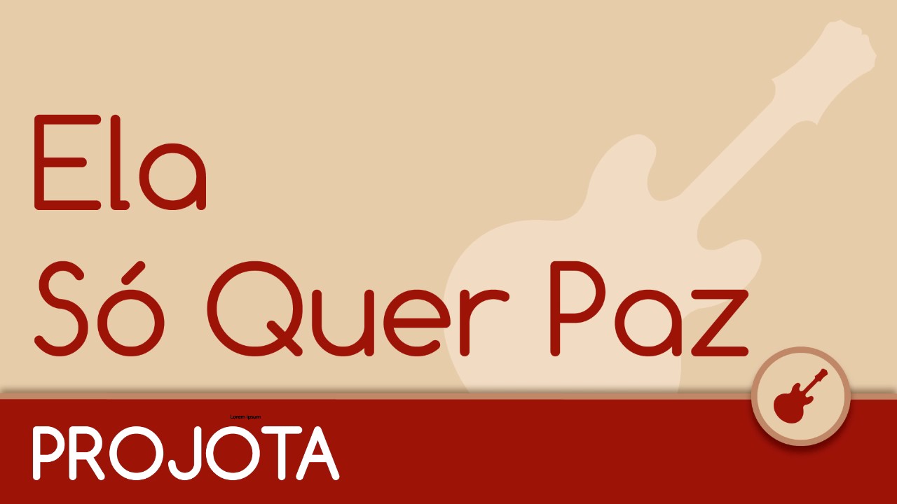 Projota Ela só quer paz [Acústico Violão] YouTube