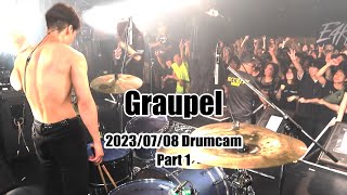 Graupel Full Set Drumcam 2023/07/08 Shibuya Club Asia Part.1