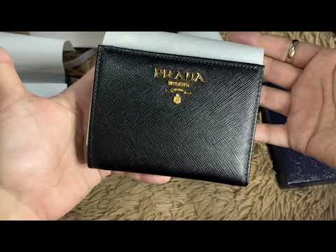 Prada Small Saffiano Leather Wallet in Black