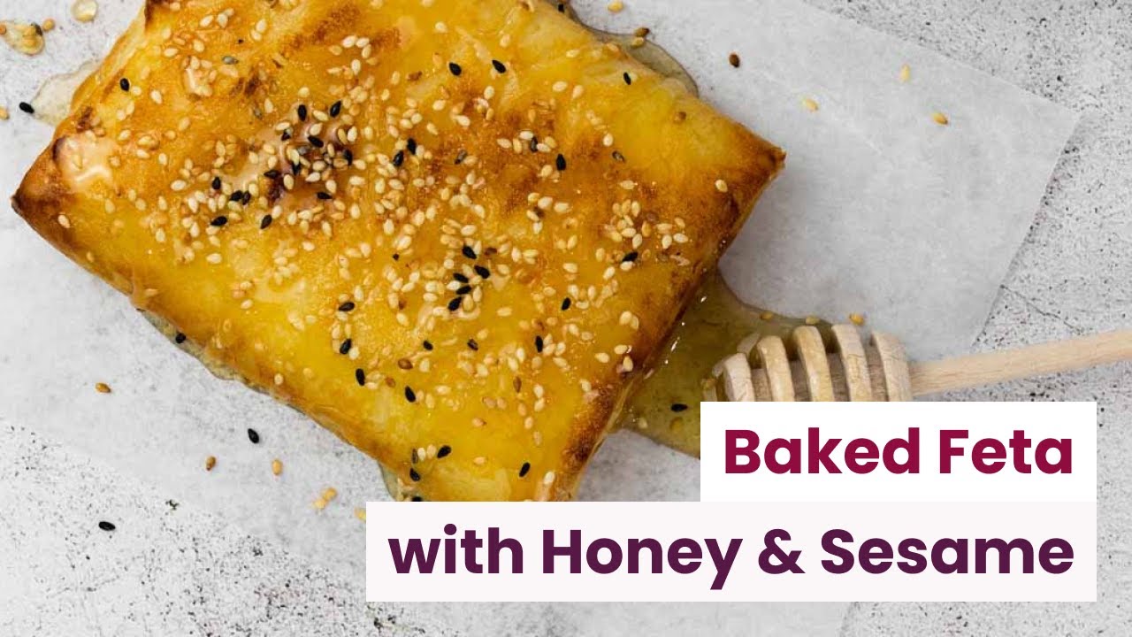 Baked Feta in Phyllo with Honey and Sesame