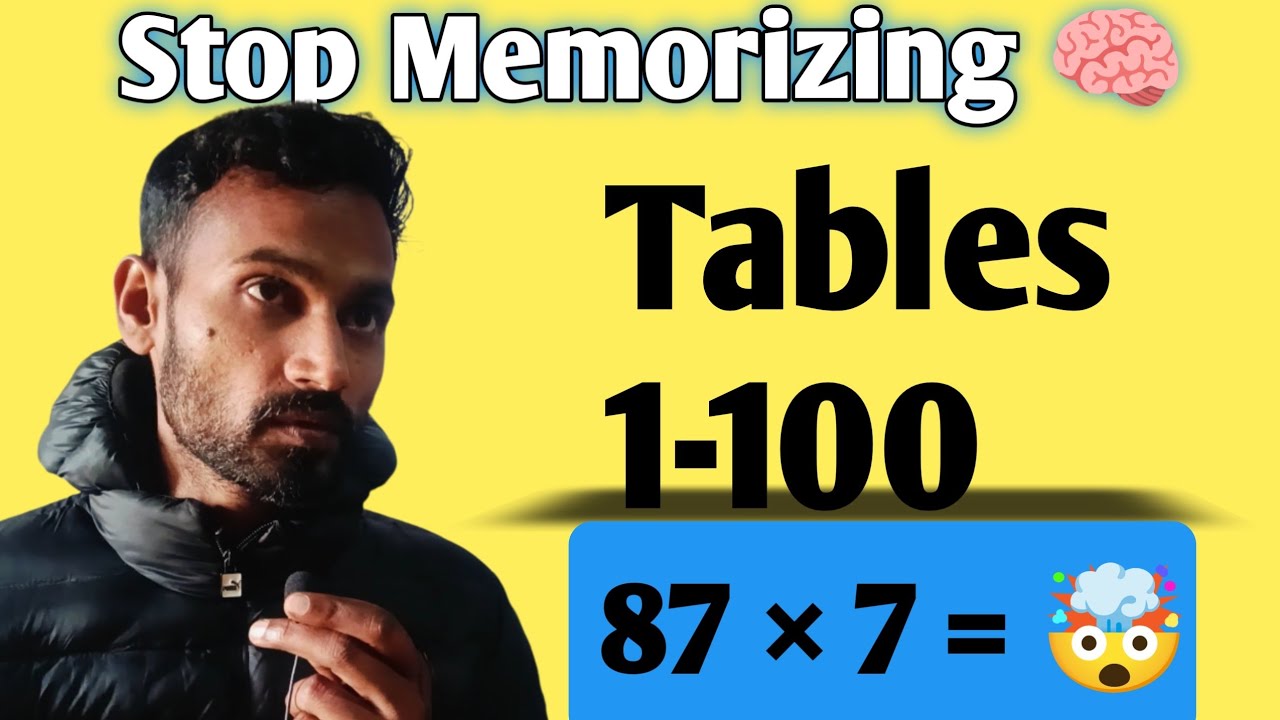 Day-19 | How to Learn Tables 1 to 100 in Seconds | Vedic Math Trick