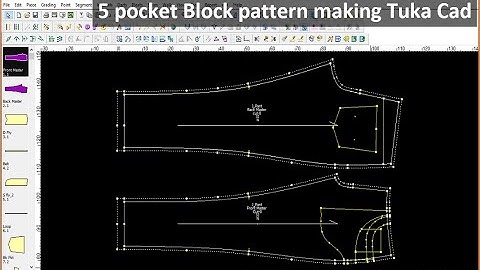 13. how to make 5 pkt pant pattern, how to check basic 5 pkt pant | tuka cad bangla tutorial, part-3