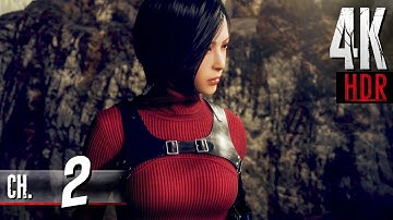 Resident Evil 4 - Separate Ways [4K/60fps HDR] (100%, Hardcore) Walkthrough Part 2 - Chapter 2