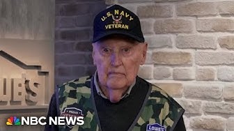 Thumbnail for 98-year-old WWII veteran stays active by working at Lowe's during retirement