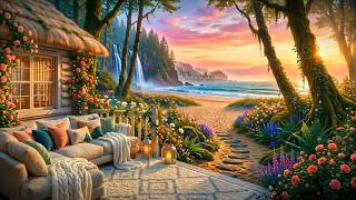 Spring Cottagecore Ambiance 🌸 Soft Piano Music & Ocean Waves screenshot 4