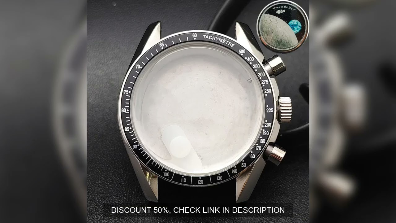 39.7mm Men's watches metal case FIT VK63 movement watch case accessories Sapphire glass watch parts