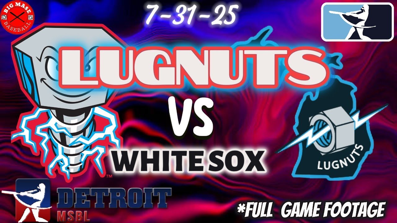 LUGNUTS VS WHITE SOX - 2025 DETROIT MENS BASEBALL LEAGUE - FULL GAME FOOTAGE - HAZEL PARK