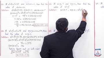 Class 9 - Mathematics - Chapter 4 - Lecture 3 Algebraic Expressions & Formulas - Allied Schools