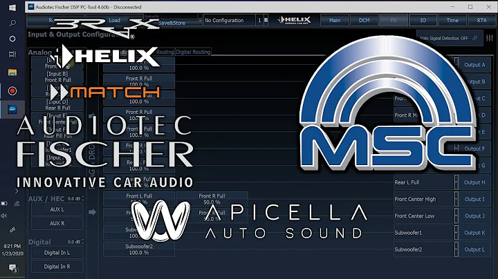 Audiotec Fischer DSP Tool Walkthrough, Part 1 - IO & DCM Tabs