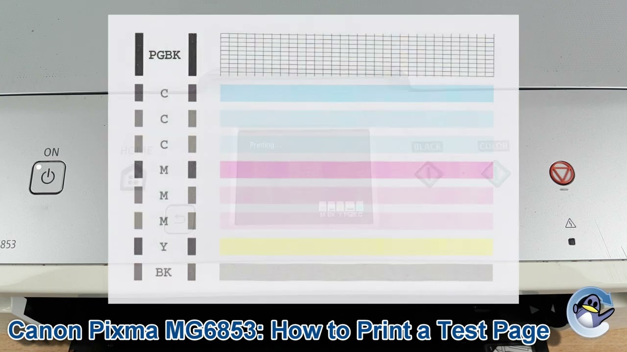 Canon Pixma MG6853: How to Print a Nozzle Check Test Page - YouTube