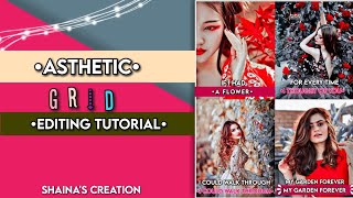 •Asthetic grid edit tutorial for fanpages•❥︎#shivaleekaoberoi🌷@shainascreation
