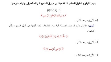 سورة الفاتحة بالعشر الصغير من كتاب الورد الماتع بصوت كمال المروش