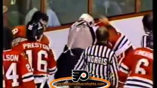 dec 8, 1983 dennis savard vs brian propp chicago blackhawks vs philadelphia flyers