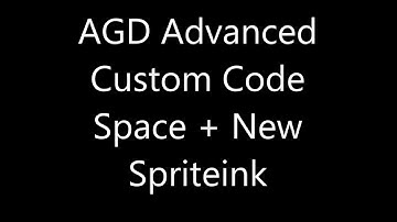 AGD advanced - reserving code space and new sprite ink