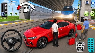 Red Mercedes vs Bullet Train 🚅 FULL SPEED Crash 😳 | Can It Survive? | 3D Driving Class screenshot 4