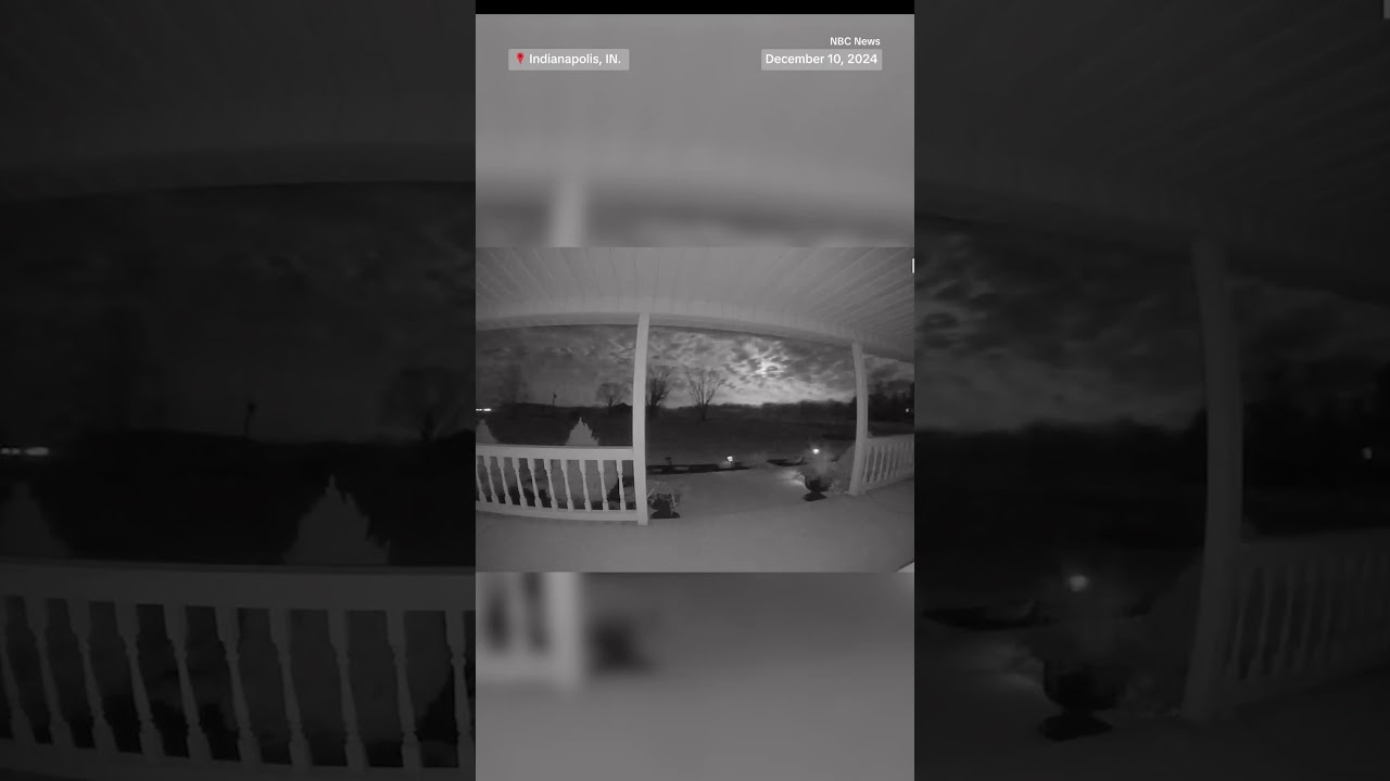 Residents in Indiana capture a meteor flying across the sky Residents in Indiana capture a meteor flying across the sky