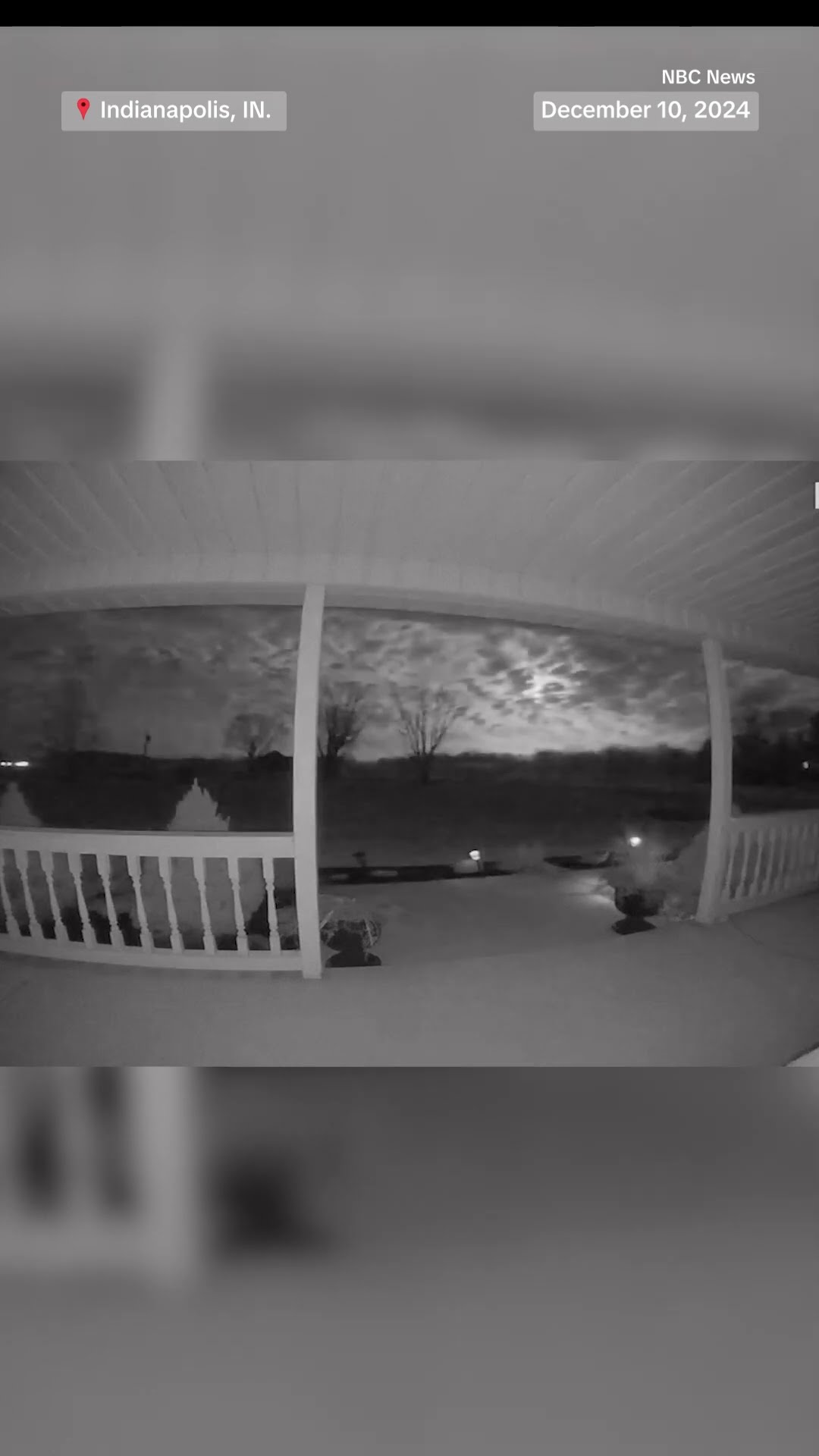 Residents in Indiana capture a meteor flying across the sky