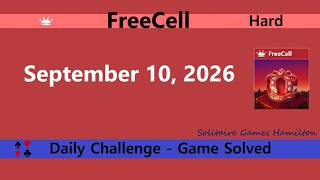 Microsoft Solitaire Collection | FreeCell Hard - September 10, 2026 | Daily Challenges screenshot 3