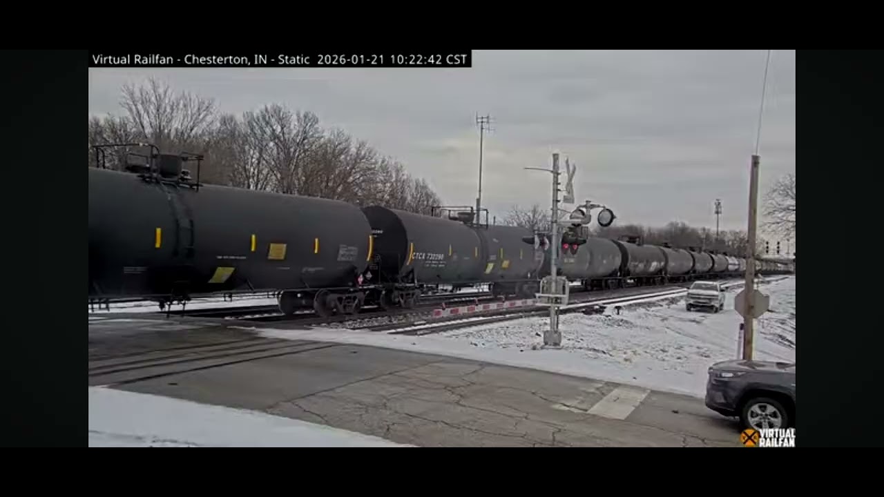 Slow union pacific tanker train 