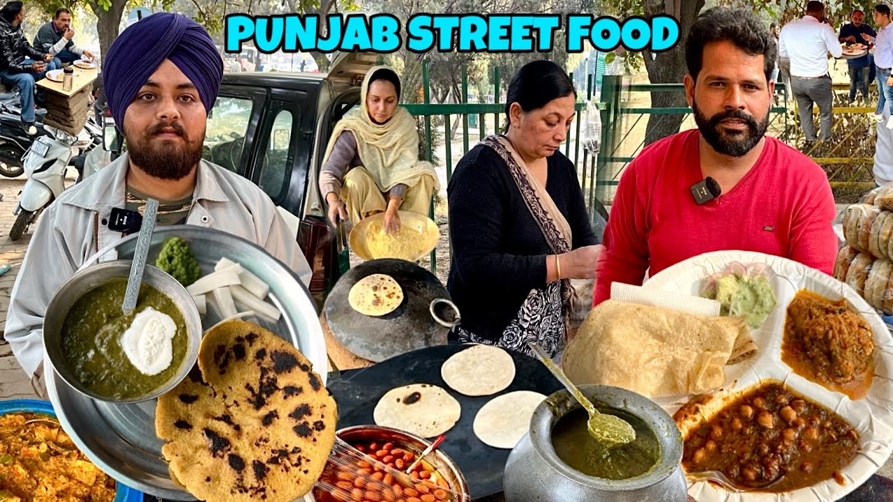 MOHALI Best SARSON Ka Saag Makki Ki Roti | Amritsari Nutri KULCHA | Punjab Food Tour