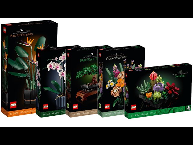 All LEGO Creator Expert Botanical Collection Sets 2021-2022