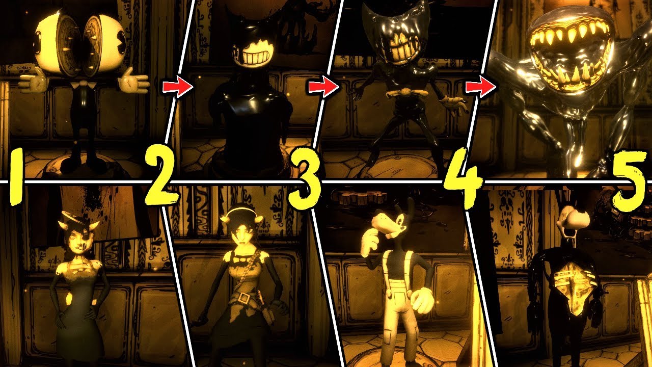 Bendy and the Ink Machine 1-5 All Characters 