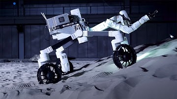 See advanced robotic rover R1 work in a simulated lunar environment!