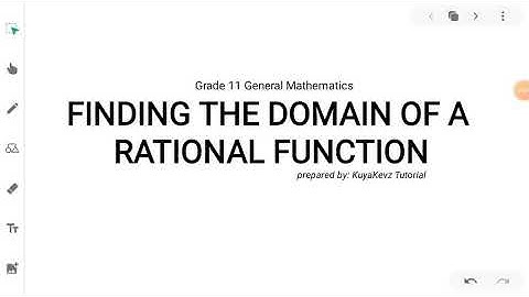 Grade 11 Finding the DOMAIN of a Rational Function (Tagalog Tutorial)
