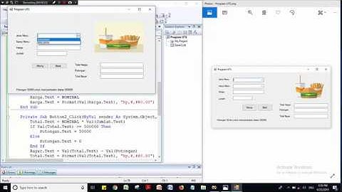 Membuat Aplikasi Sederhana Penjualan Makanan dan Minuman dengan Visual Basic 2008
