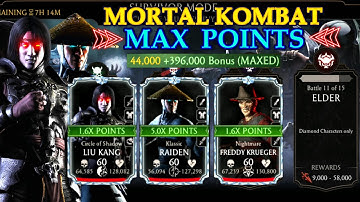 MK Mobile. Faction War Survivor Mode Elder Battle Max Points Team. FW Elder Battle is Insane.